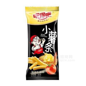 吧得吧小薯?xiàng)l膨化食品澳洲牛排味30g