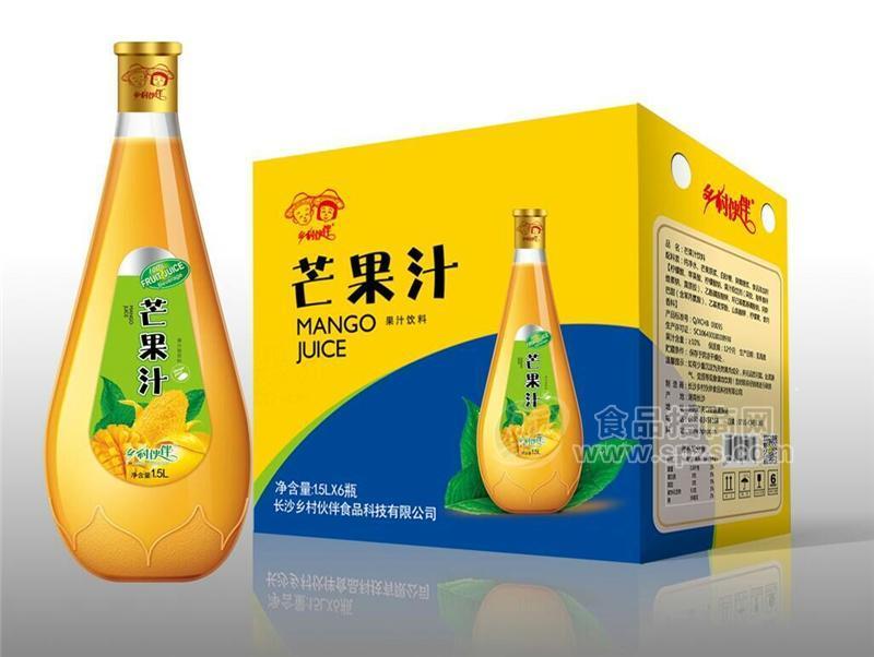 鄉(xiāng)村伙伴大瓶芒果汁1.5L×6瓶  大瓶飲料