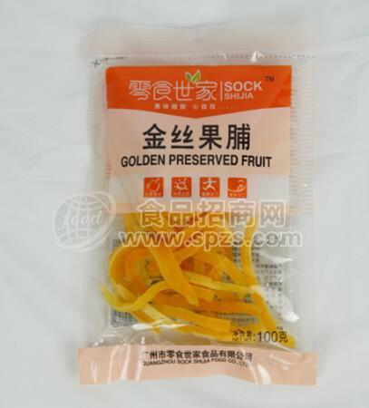 零食世家金絲果脯100g