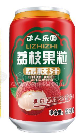 達(dá)人樂園荔枝果粒荔枝汁320ml