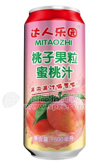 達(dá)人樂園桃子果粒蜜桃汁500ml