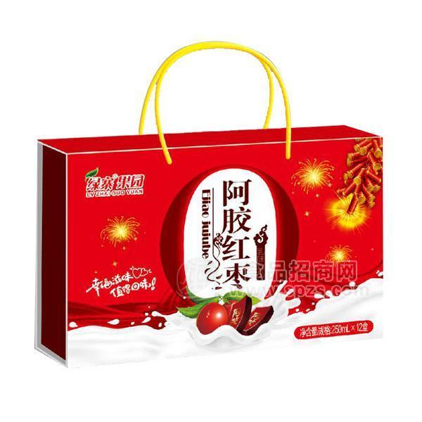 绿寨果园  阿胶红枣 乳味饮品 250mlx12盒