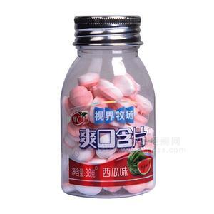 视界牧场爽口含片西瓜味休闲食品38g