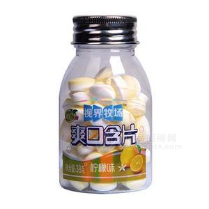 視界牧場爽口含片檸檬休閑食品38g