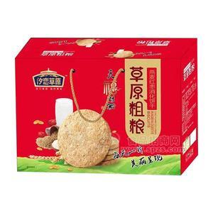 汐戀草原草原粗糧燕麥紅棗消化餅干休閑食品