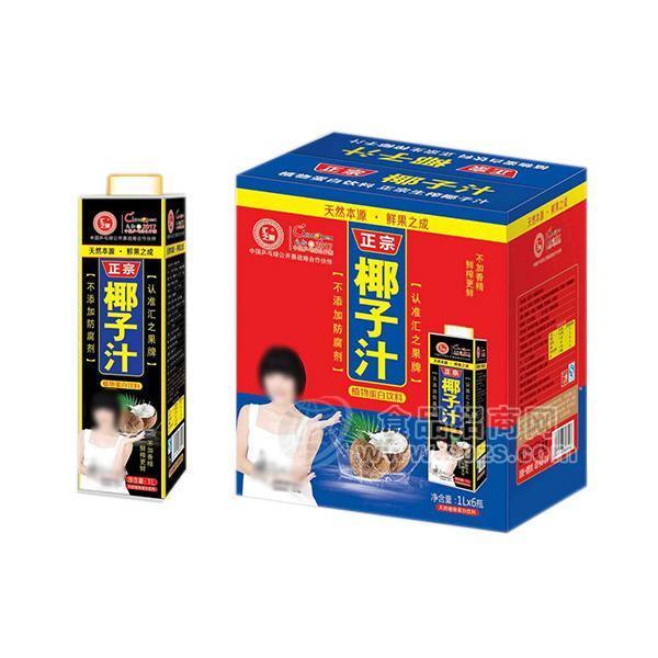 汇之果正宗椰子汁植物蛋白饮料1Lx6瓶