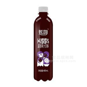 炫吻蓝莓果汁饮料480ml