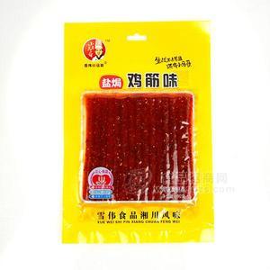 雪偉小馬哥鹽焗雞筋味調(diào)味面制品休閑食品辣條90g