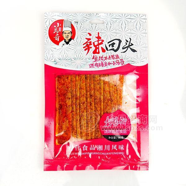 雪偉小馬哥辣回頭素雞柳調(diào)味面制食品休閑食品辣條90g