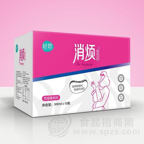 轻悠消烦γ-氨基丁酸果味饮料西柚蜜桃味500mlx15瓶