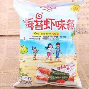 喜盈盈海苔蝦味條膨化食品休閑食品