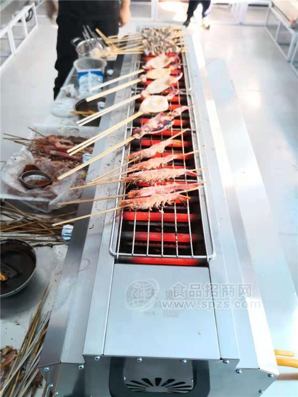 中间火煤气烤炉蓝天博科中间管子液化气烤海鲜烤羊肉串炉子