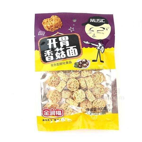 ·金润福开胃香菇面花色型膨化食品休闲食品100g 