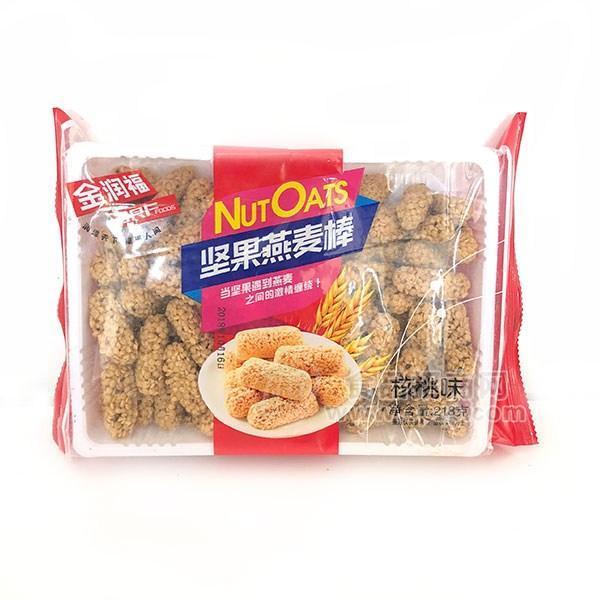 ·金润福坚果燕麦棒核桃味糕点休闲食品218g 