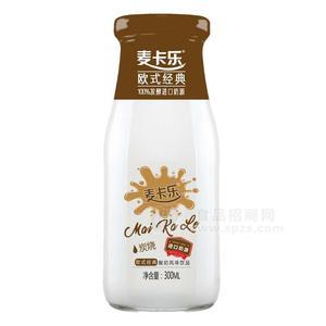 麦卡乐欧式纯发酵 玻璃瓶酸奶饮品炭烧味300ml