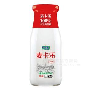 麥卡樂(lè)純發(fā)酵乳 玻璃瓶酸奶風(fēng)味飲品草莓味300ml