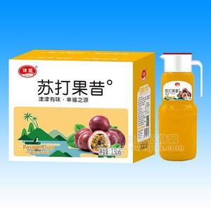 津派蘇打果昔 百香果汁飲料1.5Lx6瓶