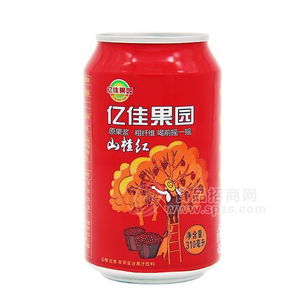 ·亿佳果园山楂红山楂饮料果汁饮料310ml 