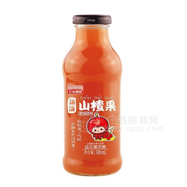 ·亿佳果园消消山楂果益生菌发酵山楂复合果汁饮料300ml 