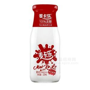 麦卡乐风味纯发酵乳 玻璃瓶 红枣味酸奶320ml