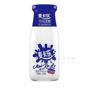 麥卡樂風(fēng)味純發(fā)酵乳 玻璃瓶藍(lán)莓味酸奶320ml