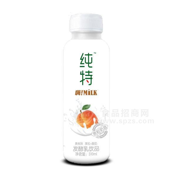 純特發(fā)酵乳飲品果粒奶昔乳飲料果粒+酸奶310ml黃桃味酸奶奶昔