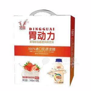 頂乖胃動力草莓味乳酸菌風(fēng)味飲料340mlx8瓶