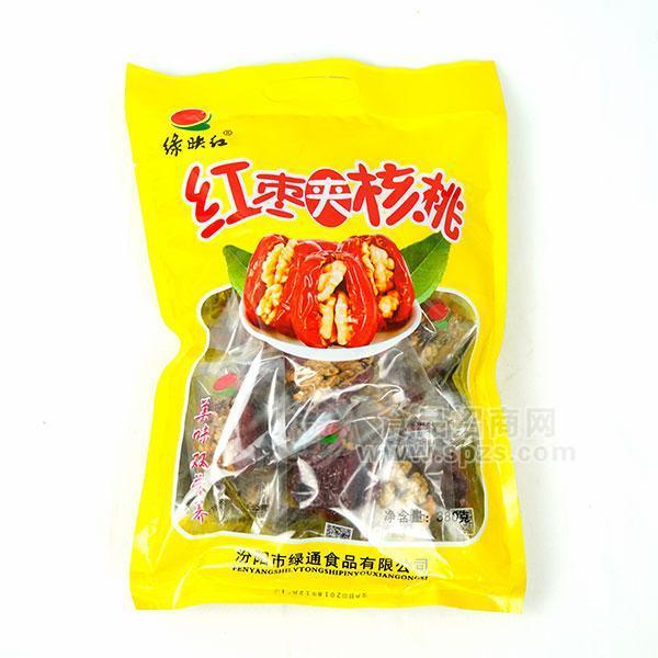 绿映红红枣夹核桃休闲食品380g