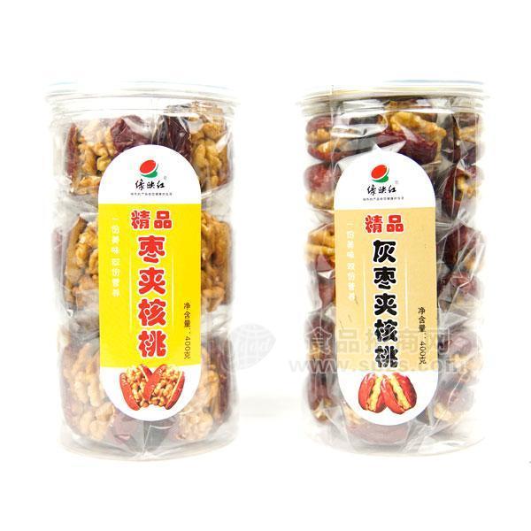 绿映红精品枣夹核桃休闲食品干果 400g