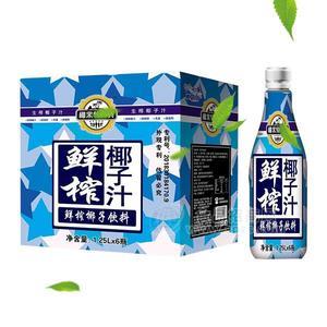 椰果生榨椰子汁飲料植物蛋白飲料 1.25Lx6瓶