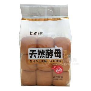 卡資天然酵母面包原味烘焙食品老式面包310g