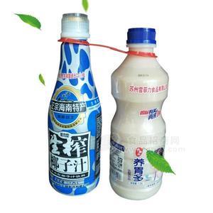 椰果特種椰汁正宗海南特產(chǎn)生榨椰子汁植物蛋白飲料1.25L+乳酸菌飲品1.25