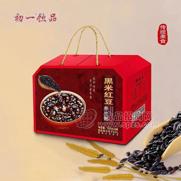 ·粥起点黑米红豆养生粥红礼盒320gx8罐 