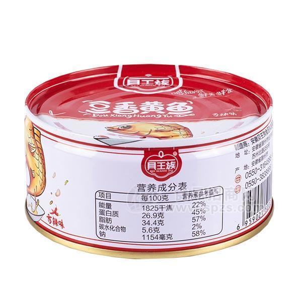 贝王族 香辣味豆香黄鱼罐头140g