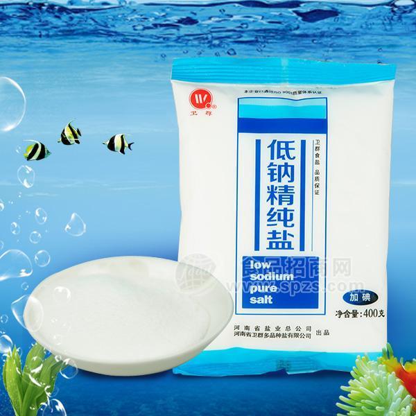 ·卫群 低钠精纯盐加碘盐400g 