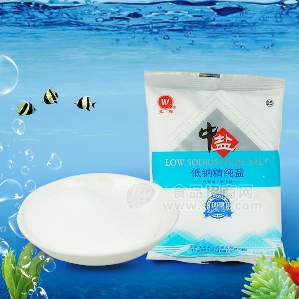 卫群中盐低钠精纯盐加碘盐400g
