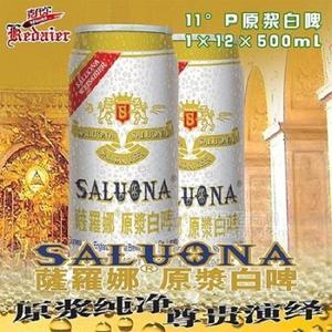 11°P山東德州克代爾薩羅娜原漿白啤1×12×500ml