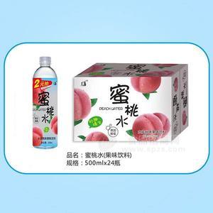 蜜桃水水蜜桃味果味饮料500mlx24瓶