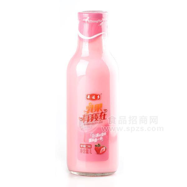 ·果诺多乳果酸奶系列大瓶装草莓味1Lx6瓶 