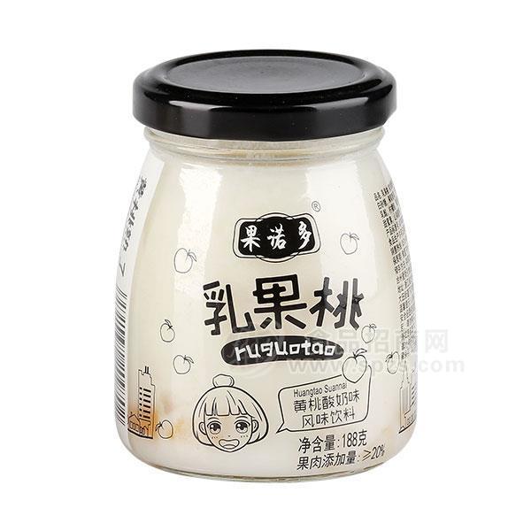 ·果诺多乳果桃乳饮料黄桃酸奶味风味饮料188gx16瓶 