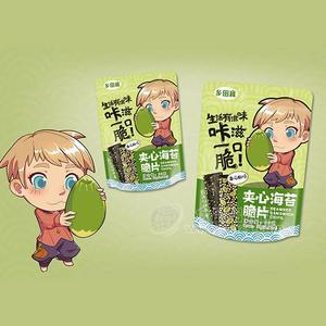 鄉(xiāng)田真夾心海苔脆片南瓜籽味休閑食品30g