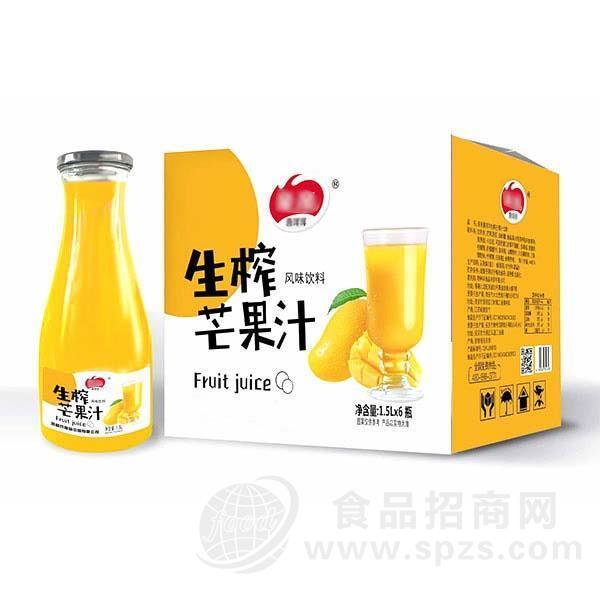 亲亲喜洋洋生榨芒果汁风味饮料果汁饮料1.5Lx6瓶