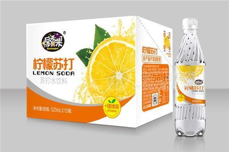 爆香果檸檬蘇打蘇打水飲料520mlX15瓶招商