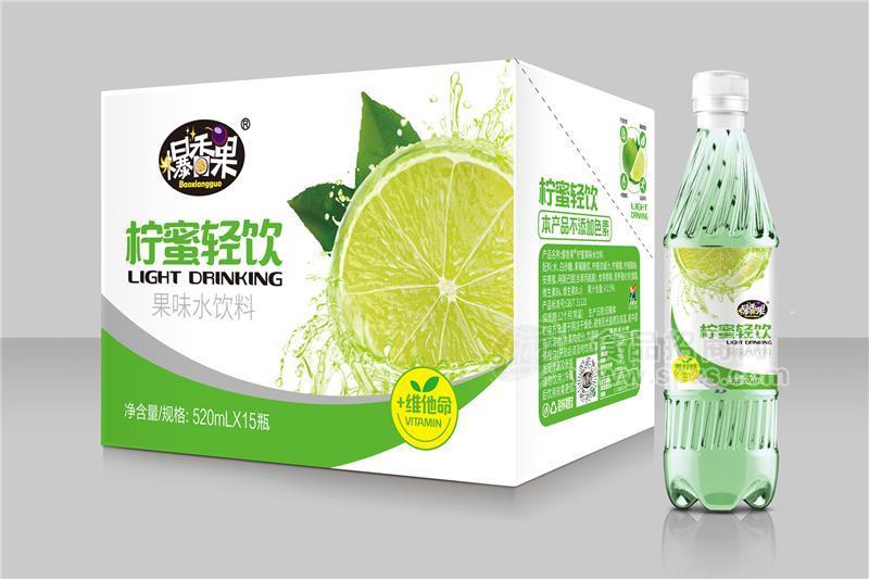 爆香果檸蜜輕飲青檸味果味飲料520mlX15瓶招商