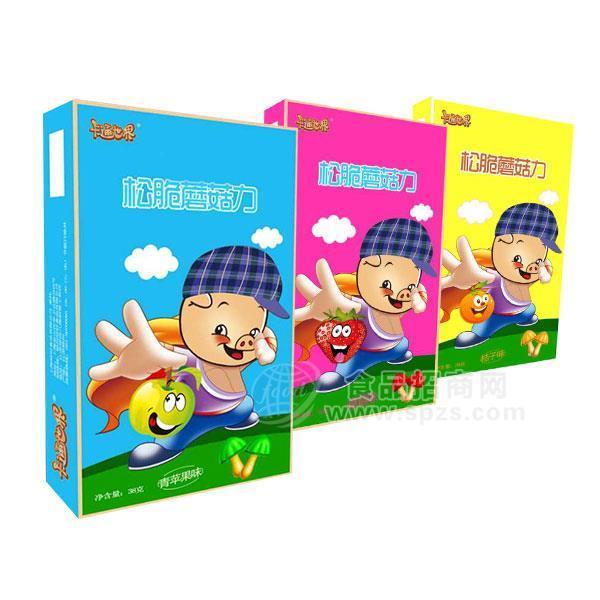 ·卡通世界飞猪侠松脆蘑菇力饼干青苹果味休闲食品 