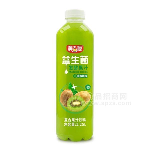 美吉源益生菌发酵果汁饮料猕猴桃味复合果汁饮料1.25L