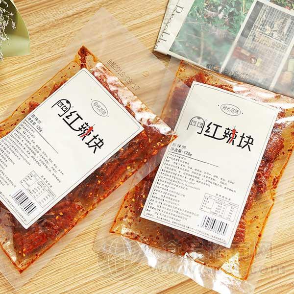 拾光悠味网红辣块网红辣条甜辣味挤压糕点休闲食品125g