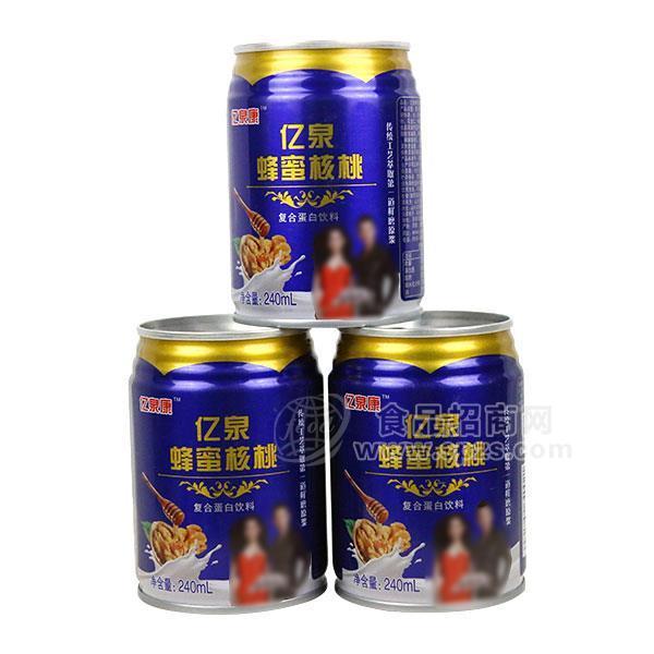 億泉康蜂蜜核桃復(fù)合蛋白飲料 240ml