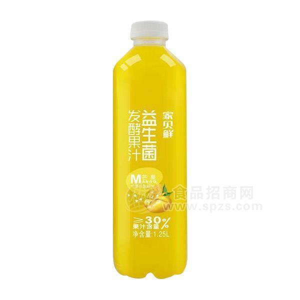 ·家贝鲜益生菌发酵果汁饮料芒果味1.25L 
