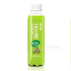 家貝鮮益生菌發(fā)酵果汁飲料獼猴桃味450ml